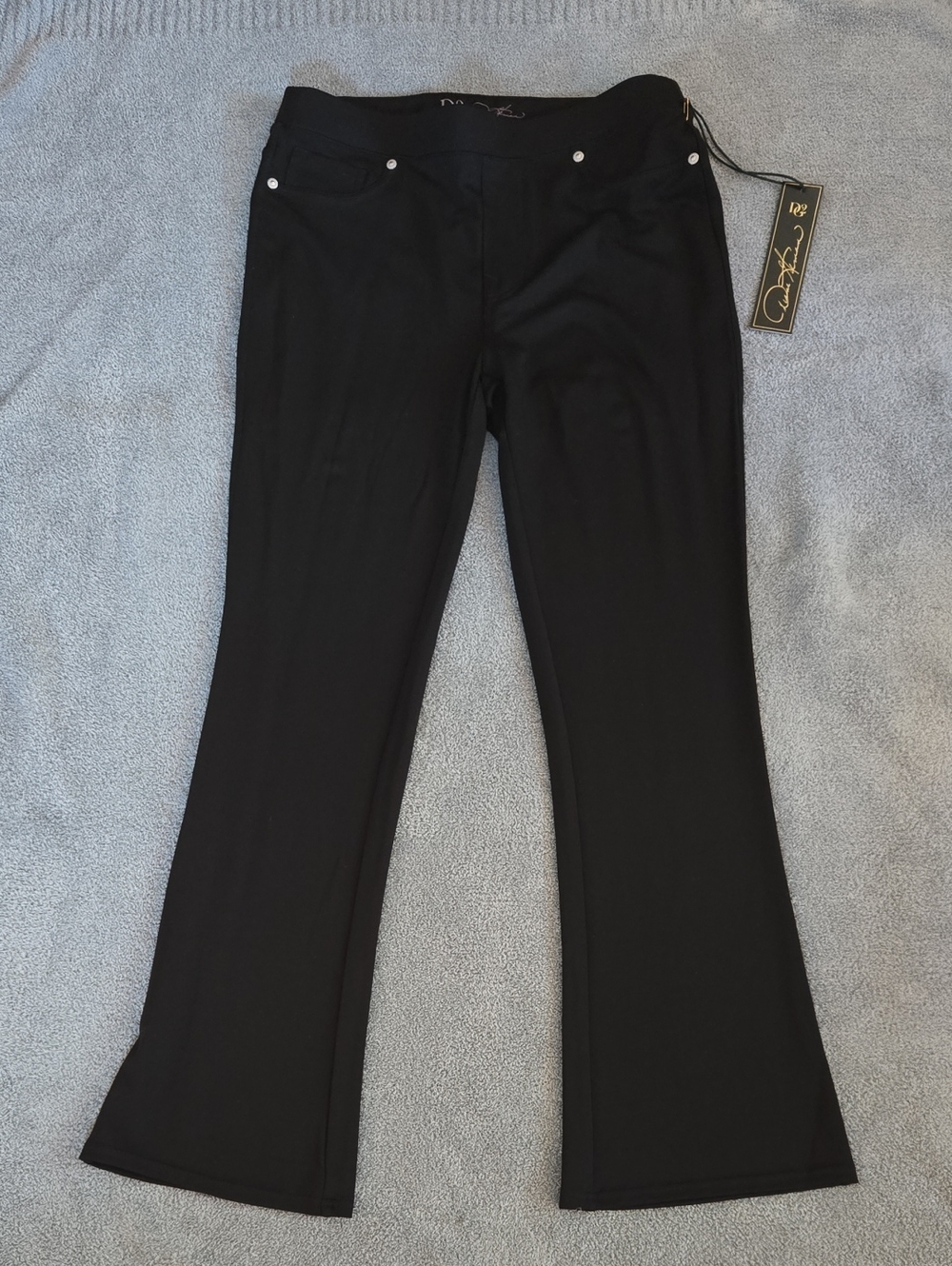 DG2 by Diane Gilman Black Bootcut Ponte Pants